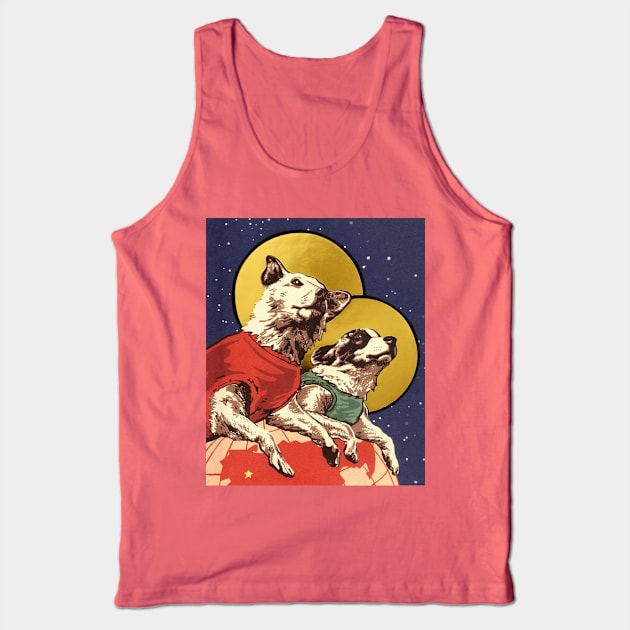 Vintage Dogs in Space Tank Top by ZeroG